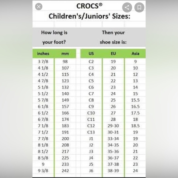 Kids Crocs, size J1 - Picture 9 of 9